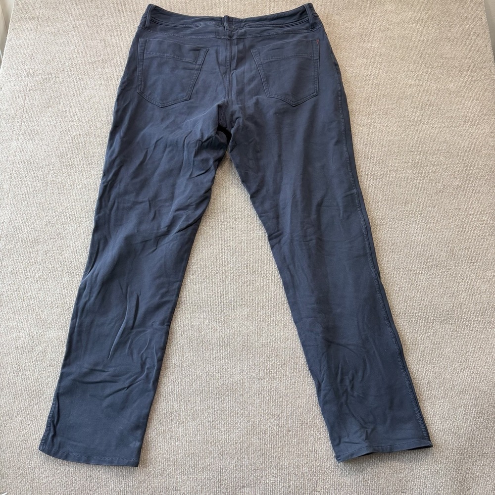 SWET TAILOR Pants Mens 34x32 Navy Tapered All in Jean Stretch Cotton - Picture 7 of 7